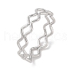 Non-Tarnish 304 Stainless Steel Wave Finger Rings for Women RJEW-G315-07A-P-1