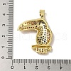 Brass Micro Pave Cubic Zirconia Pendants KK-C058-11G-3