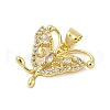 Butterfly Rack Plating Brass Micro Pave Cubic Zirconia Pendants KK-Z074-72G-3
