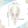 Polyester Embroidered Floral Lace Rhinestone Collar DIY-WH0304-901D-2