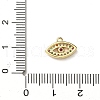 Brass Micro Pave Cubic Zirconia Charms KK-I276-40G-3
