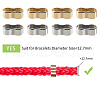 DICOSMETIC 100Pcs 2 Colors Zinc Alloy Slide Charms FIND-DC0004-96-5