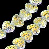Electroplate Transparent Glass Beads Strands EGLA-R114-02A-AB02-1