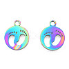 Ion Plating(IP) 201 Stainless Steel Pendants STAS-N098-229M-3