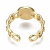 Brass Enamel Cuff Rings RJEW-N035-004-NF-4