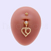 316L Surgical Stainless Steel Micro Pave Clear Cubic Zirconia Belly Rings FS-WGA8928-01-1