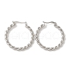 Non-Tarnish 304 Stainless Steel Hoop Earrings for Women EJEW-Z066-03P-1