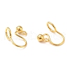 Brass Clip-on Earring Converters Findings KK-D060-07G-2