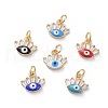 Cubic Zirconia Charms KK-G363-13G-1