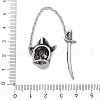 316 Surgical Stainless Steel Micro Pave Cubic Zirconia  Pendants STAS-D304-16AS-4