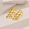 Vintage Brass Leaf Stud Earrings QA7919-5