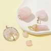 5 Styles Natural Rose Quartz Pendants G-FS0002-46-5