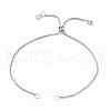 Adjustable 304 Stainless Steel Box Chain Slider Bracelet/Bolo Bracelets Making AJEW-JB00781-01-1