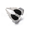 304 Stainless Steel with Rhinestone Finger Rings RJEW-Q020-17P-2