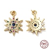 925 Sterling Silver Micro Pave Cubic Zirconia Pendants STER-I010-13G-3
