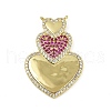 Brass Micro Pave Cubic Zirconia Pendants KK-M322-39G-1