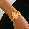 Elegant Brass Flower Link Bracelets for Women MX4840-2