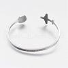 Tarnish Resistant 304 Stainless Steel Cuff Bangles BJEW-N0028-02P-3