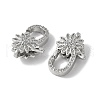 Brass Micro Pave Cubic Zirconia Lobster Claw Clasps KK-F893-05P-2