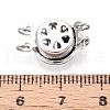 Rack Plating Flower Brass Box Clasps KK-QA183-99P-3