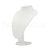 MDF Covered with PU Leather Bust Shaped Necklace Display Stands ODIS-S015-02B-2