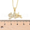 Mother's Day Brass Micro Pave Clear Cubic Zirconia Pendant Necklaces for Women NJEW-Q021-01A-G-5