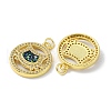 Brass Micro Pave Cubic Zirconia Pendants KK-A197-23G-2