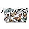 Butterfly Print Polyester Wallets with Zipper WG50525-01-1