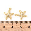 Brass Micro Pave Clear Cubic Zirconia Pendants KK-U017-03G-3
