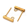 Ion Plating(IP) 316 Stainless Steel Stud Earring Findings STAS-E482-03B-G-A-2