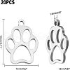 Unicraftale 304 Stainless Steel Pet Pendants STAS-UN0007-09P-3