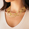Alloy Oval Link Chain Necklaces FS-WG4256A-01-2
