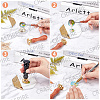 Brass Wax Seal Stamp with Handle AJEW-WH0184-1065-6