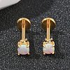 304 Stainless Steel Opal Stud Earrings EJEW-B143-01G-01-1
