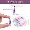 Kissitty 18Pcs 18 Style Natural & Synthetic Gemstone Pendants G-KS0001-13-11