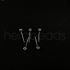 Rack Plating Brass Stud Earring Findings KK-WH0052-03P-1