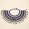 Ethnic Style Glass Seed Beaded Tassel Collar Choker Necklaces for Women FS-WGA40E8-01-1