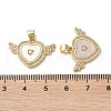 Brass Micro Pave Cubic Zirconia Pendants KK-D057-02G-3