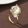 ABS Plastic Pearl Finger Rings RJEW-L128-01G-1