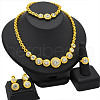 Flat Round Alloy Rhinestone Jewelry Sets FS-WG24F41-03-1