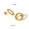 Vintage Stainless Steel Ring Stud Earrings for Women DG9010-3-1