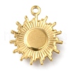 Real 18K Gold Plated 304 Stainless Steel Pendants STAS-A084-21G-02-2