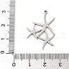 201 Stainless Steel Pendants STAS-R133-01P-04-3