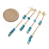 Natural Mixed Stone Ear Studs EJEW-JE05945-3