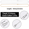 SUNNYCLUE 10Pcs 2 Colors 304 Stainless Steel Cable Chain Necklace NJEW-SC0001-25-2