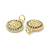 Brass Micro Pave Colorful Cubic Zirconia Pendants KK-E068-VF091-3