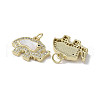 Brass Micro Pave Cubic Zirconia Charms KK-G485-24B-G-2