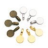 Tibetan Style Alloy Glue On Flat Pad Pendant Bails TIBE-TA0001-10-3