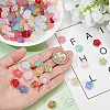   200Pcs 10 Colors Spray Painted Transparent Glass Beads GLAA-PH0003-41-3