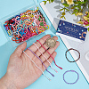 SUNNYCLUE 100Pcs 20 Colors Spray Painted Iron Ball Chains CH-SC0001-03-3